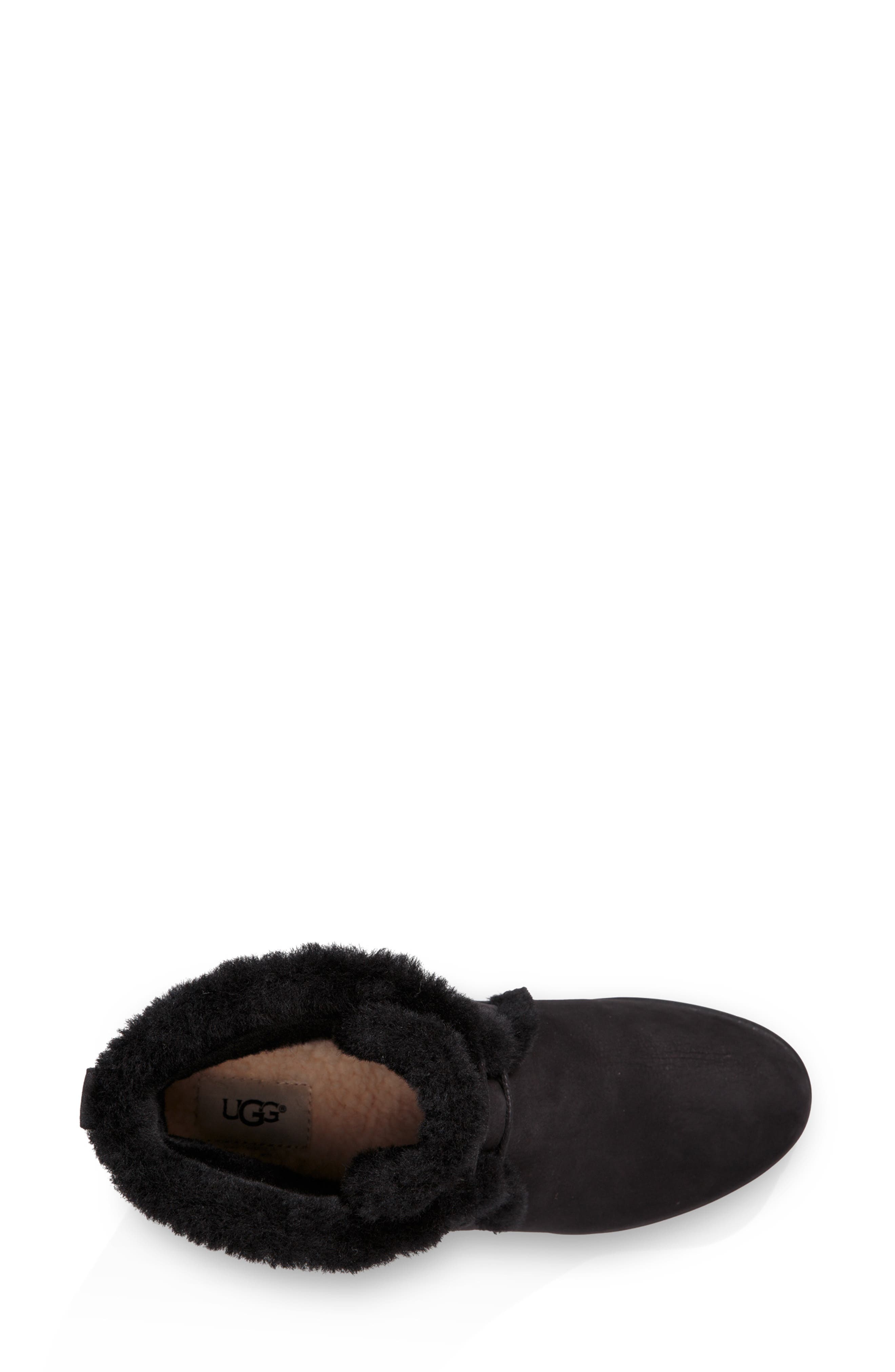 Jeovana Waterproof Genuine Shearling Lined Boot, Alternate, color, BLACK SUEDE