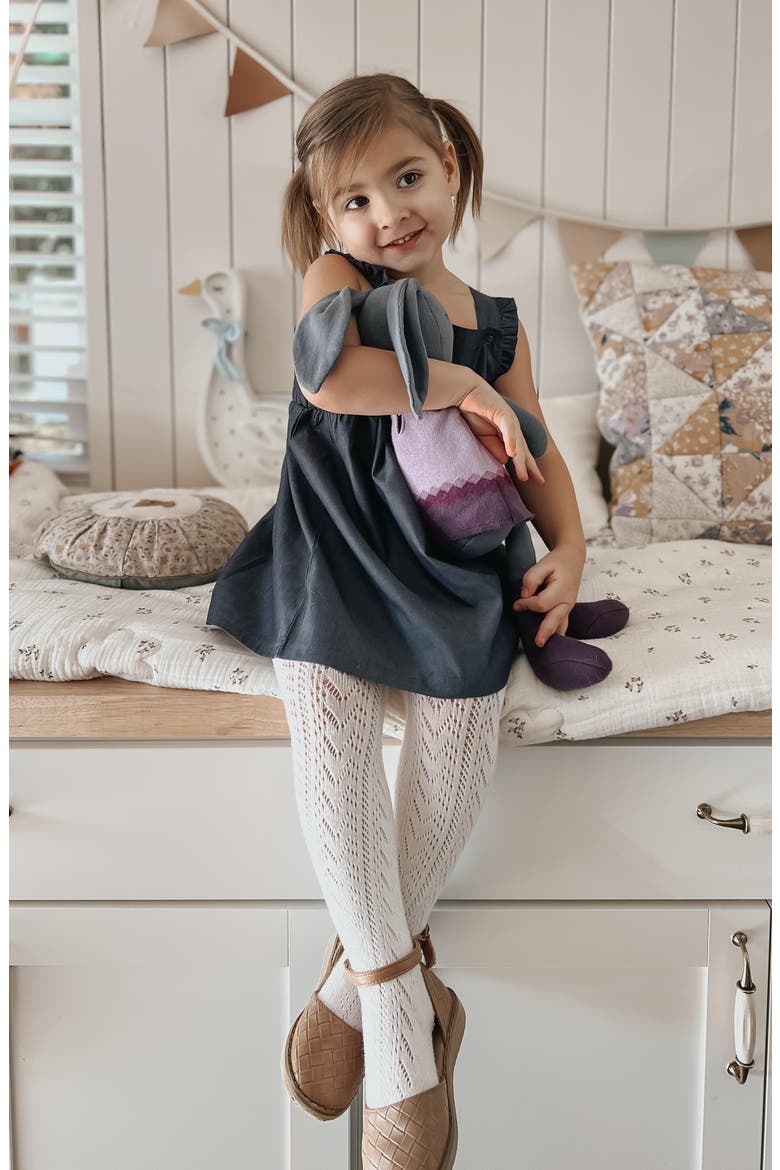 Lila Bunny Organic Cotton Stuffed Animal, Alternate, color, GREY