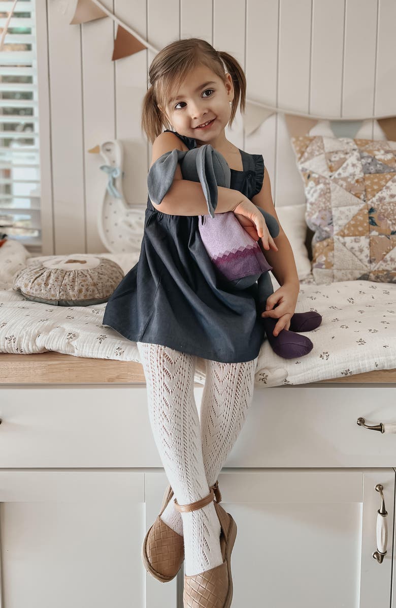 APPLE PARK Lila Bunny Organic Cotton Stuffed Animal, Alternate, color, Grey