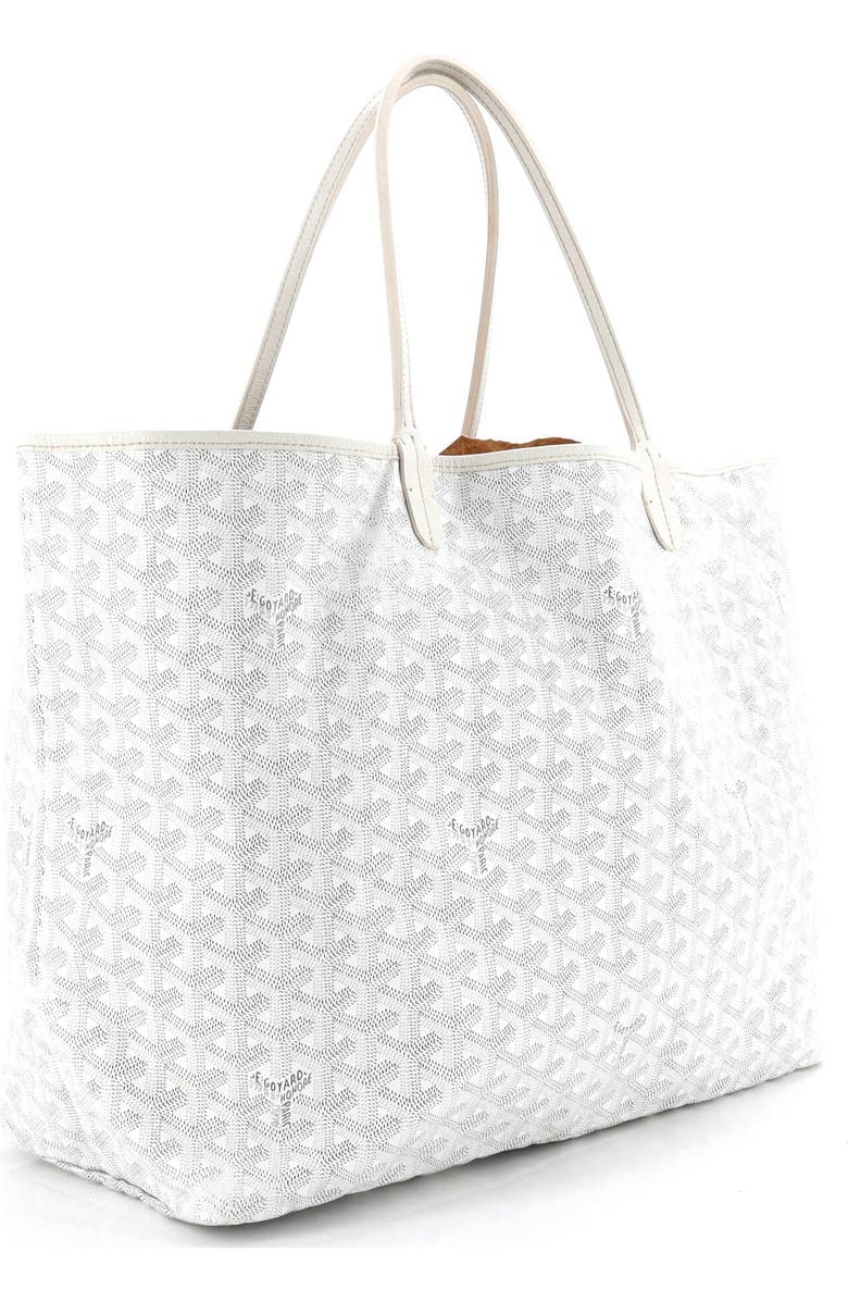 Pre-Owned Goyard Saint Louis Tote Coated Canvas GM, Alternate, color, White