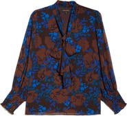 SUGARLIPS Lebanon Floral Tie Neck Top