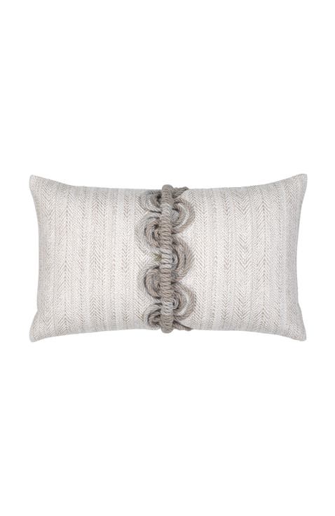 Dressage Pebble Hand Macrame Indoor & Outdoor Woven Accent Pillow