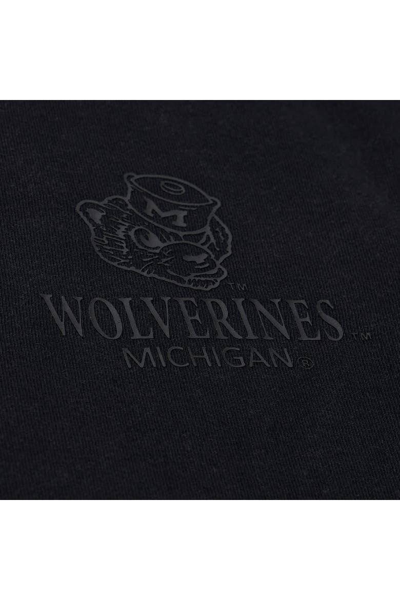 Men's Mitchell & Ness  Black Michigan Wolverines Monochrome Icon T-Shirt, Alternate, color, Black