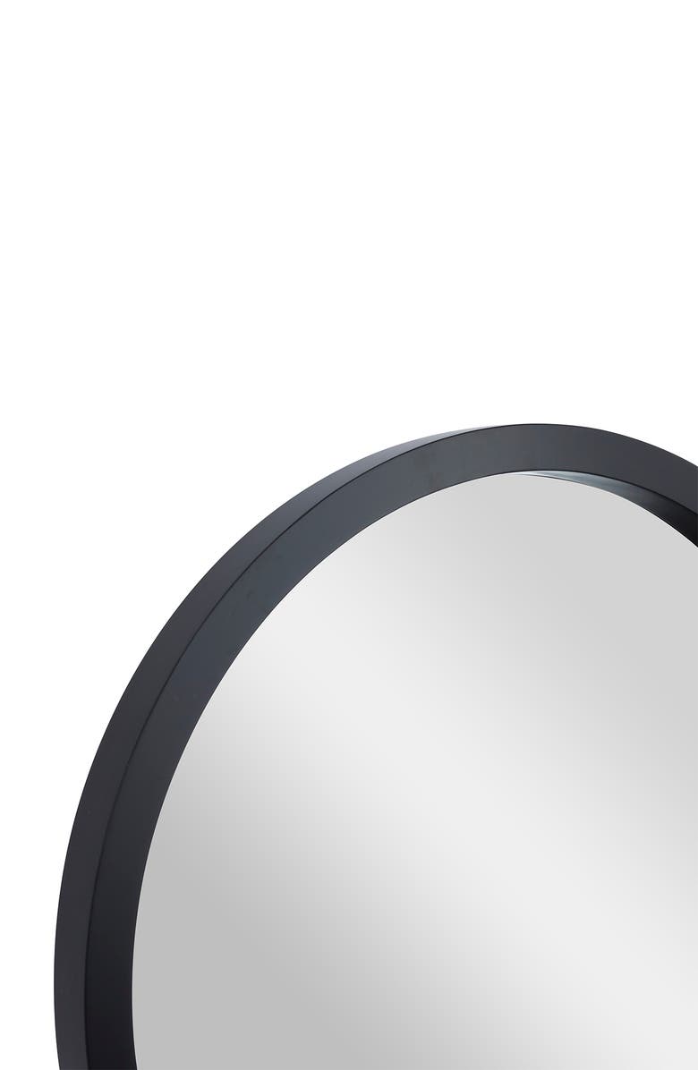 GINGER BIRCH STUDIO Black Contemporary Wall Mirror, Alternate, color,