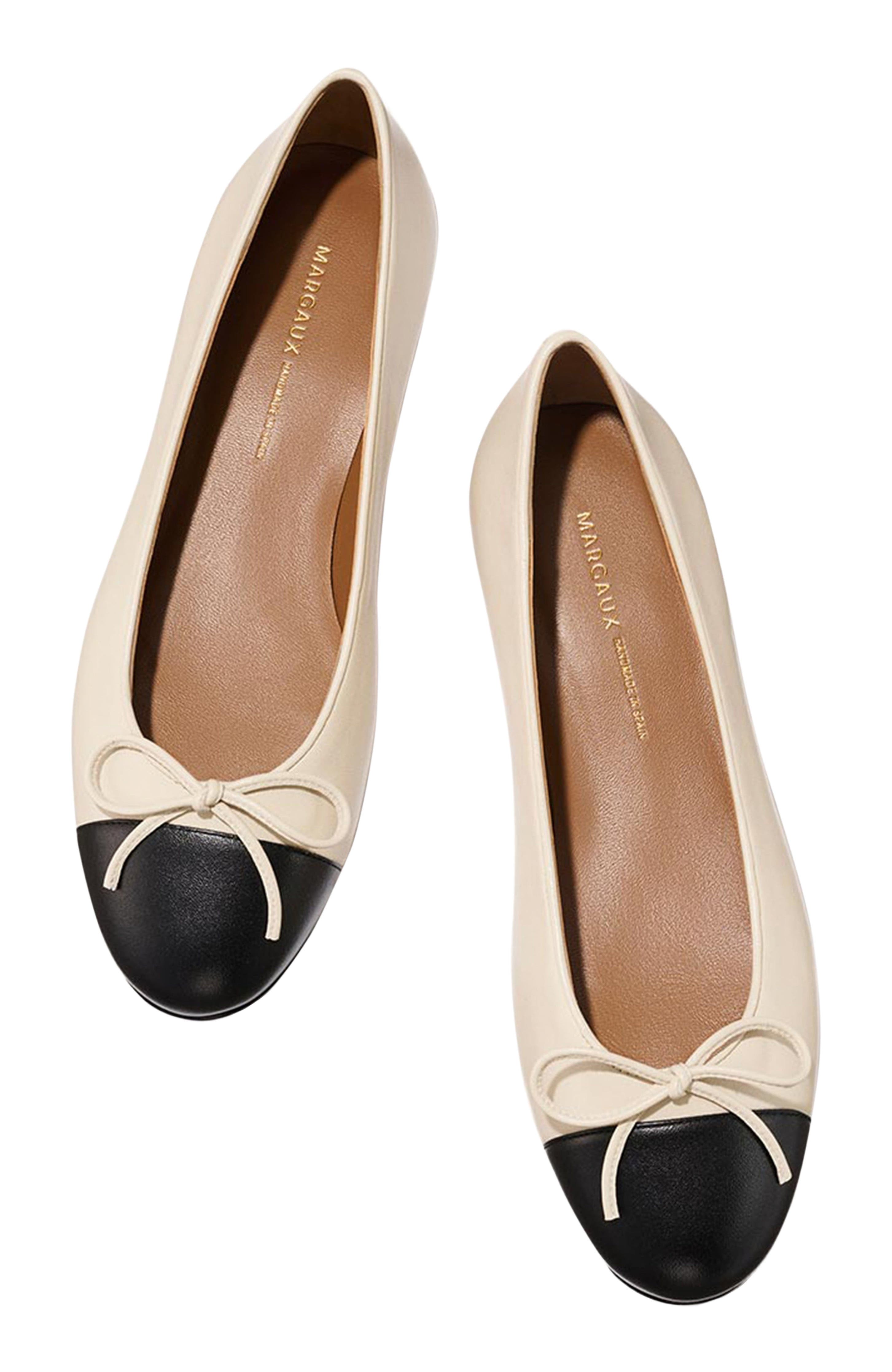 MARGAUX The Cap-Toe Demi, Alternate, color, Ecru And Black Nappa