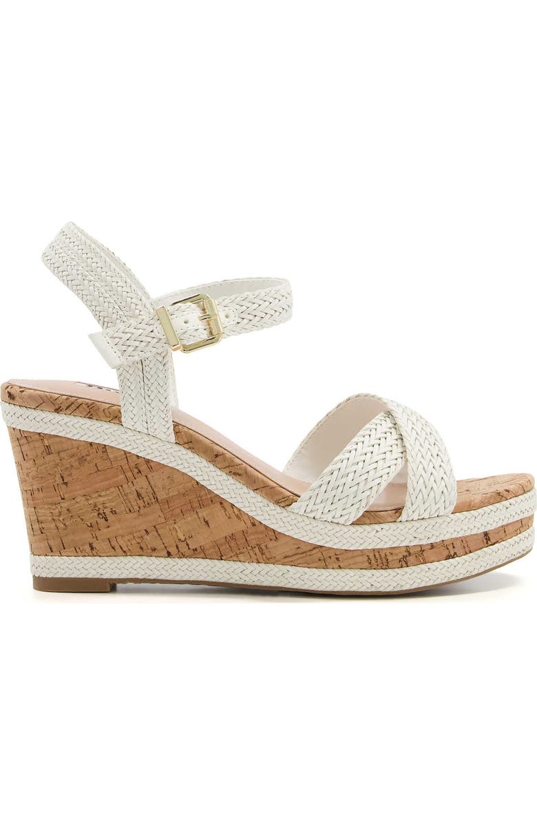 Dune London Kelsia Wedge Sandal, Alternate, color, Off White-Synthetic
