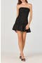 Bubble Hem Strapless Minidress