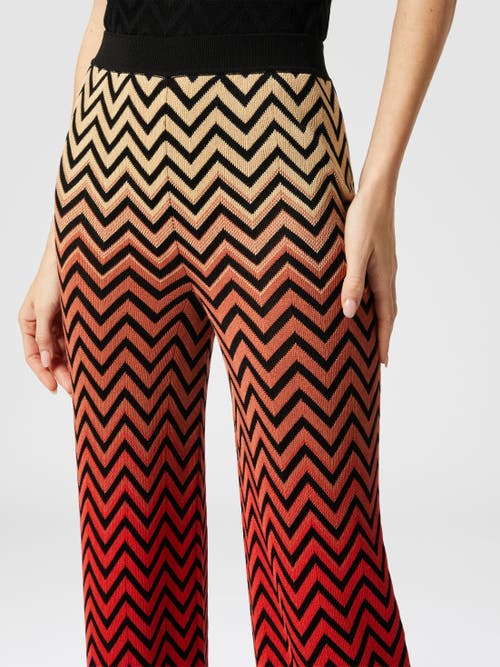 Missoni Gerade Hose Mit Dégradé-chevron-motiv In Multicoloured
