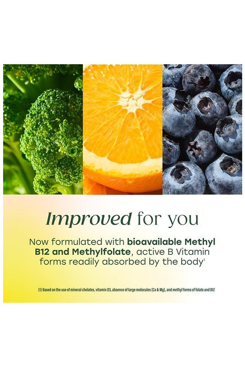 One Daily Multivitamin for Men 40+ with Methylated B12, Methylfolate. Vegetarian, 30 Tablets, Alternate, color, None