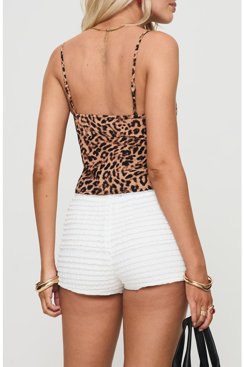 Think Fast Ruffle Lace Micro Shorts, Alternate, color, WHITE