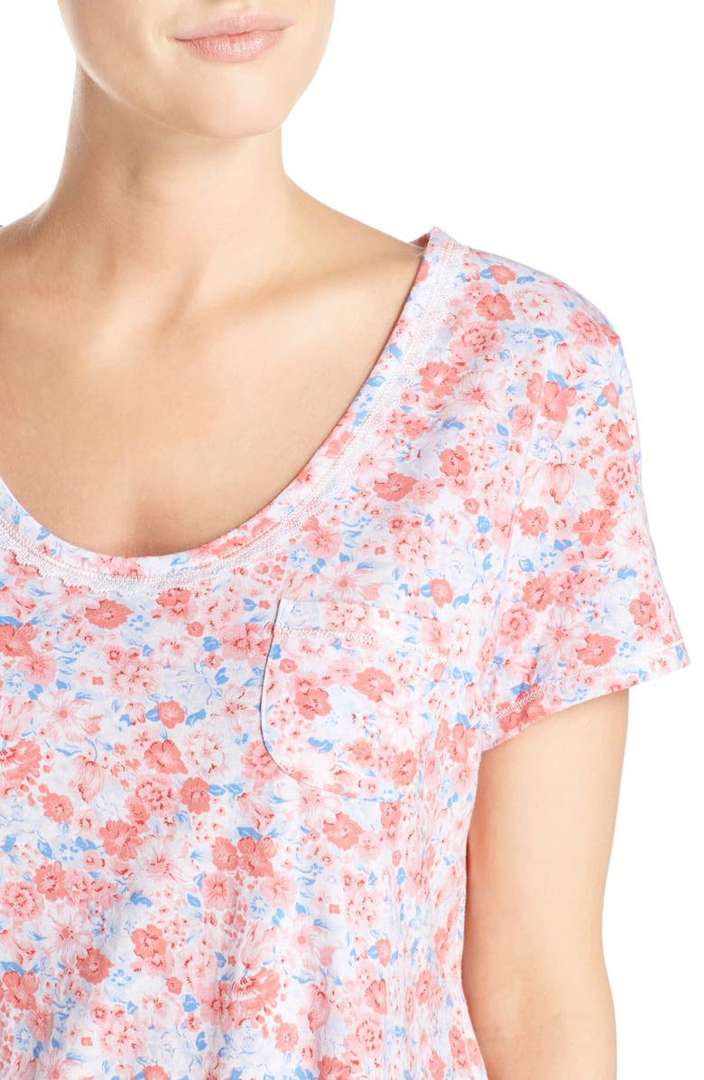 Carole Hochman Print Cotton Sleep Shirt, Alternate, color, Crowded Floral