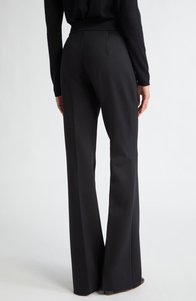 Max Mara Yana Jersey Flare Leg Pants, Alternate, color, Black