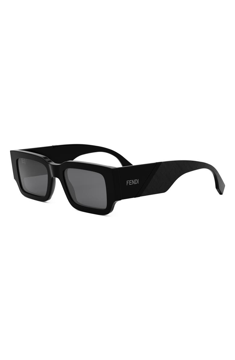 Fendi 'Fendi Diagonal 51mm Rectangular Sunglasses, Alternate, color,