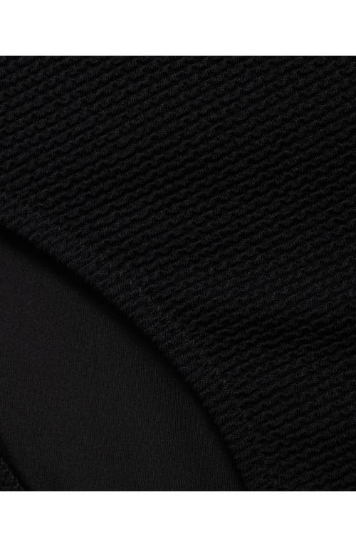 Mango Ribbed High-waisted Bikini Bottom Black In Black