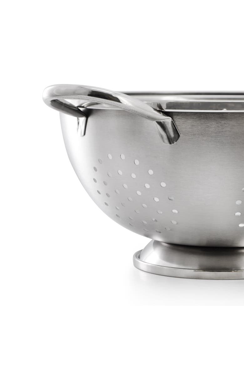 5 Quart Stainless Steel Colander in Brushed Silver, Alternate, color, Silver