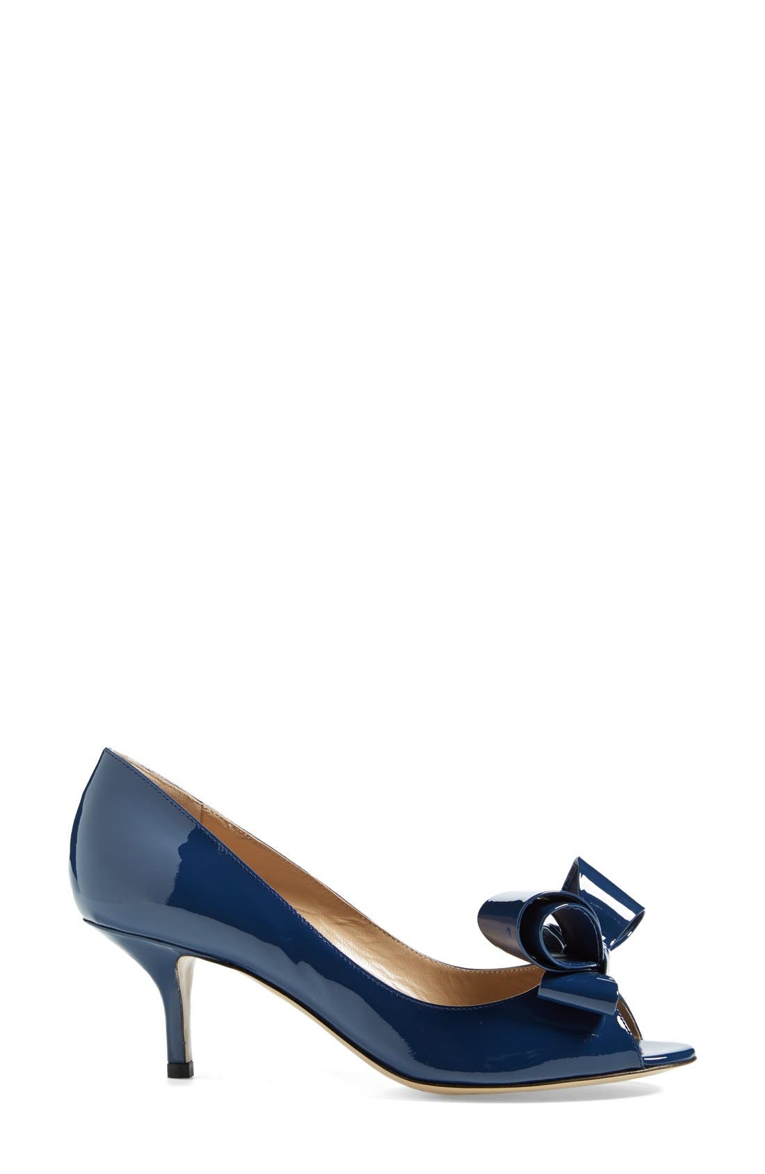 Couture Bow Pump, Alternate, color, DARK BLUE
