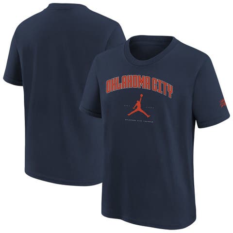 Youth Jordan Brand Navy Oklahoma City Thunder Essential Cities T-Shirt