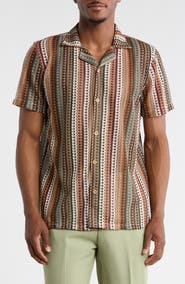 T.R. PREMIUM Modern Fit Textured Camp Shirt