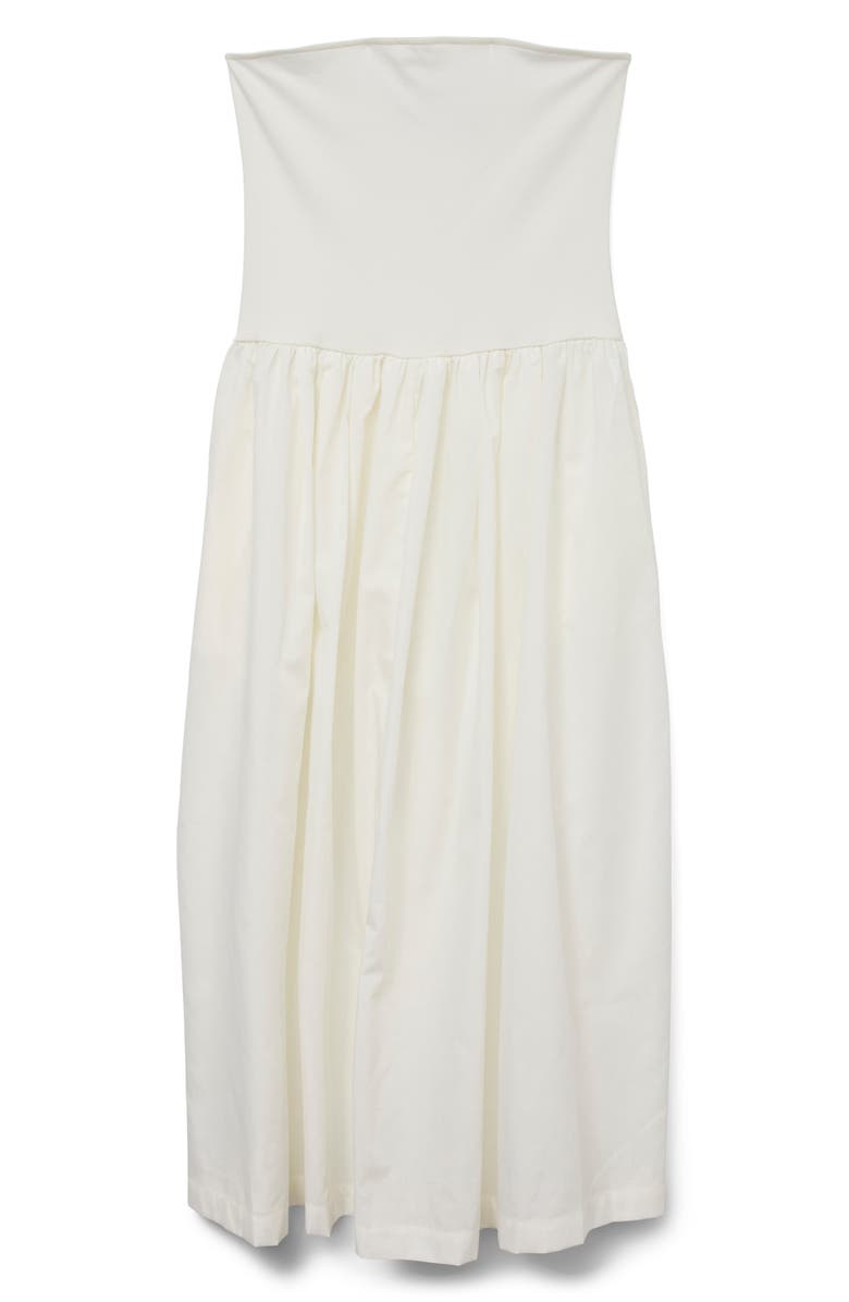 VERO MODA Ane Strapless Maxi Dress, Alternate, color, Cloud Dancer