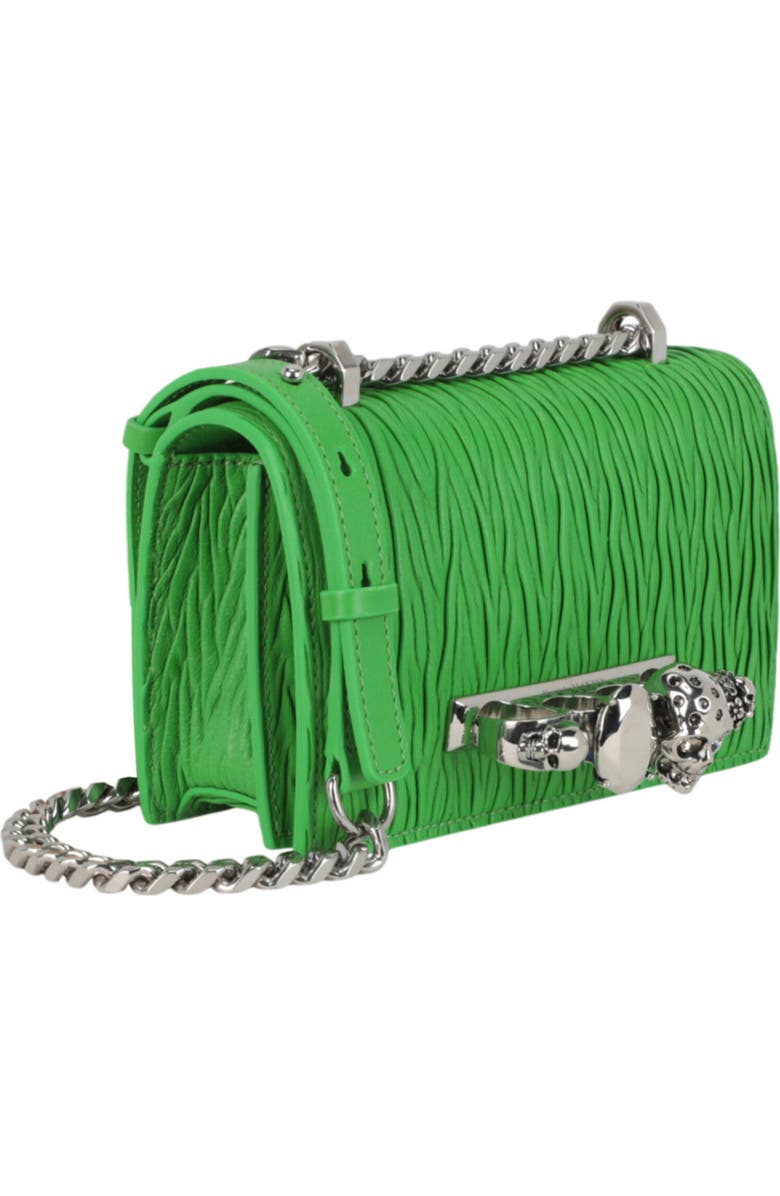 McQueen Mini Jeweled Shoulder Bag, Alternate, color, Acid Green