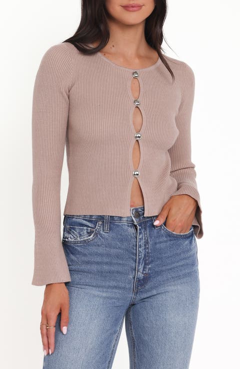 Rosienna Keyhole Cutout Rib Sweater