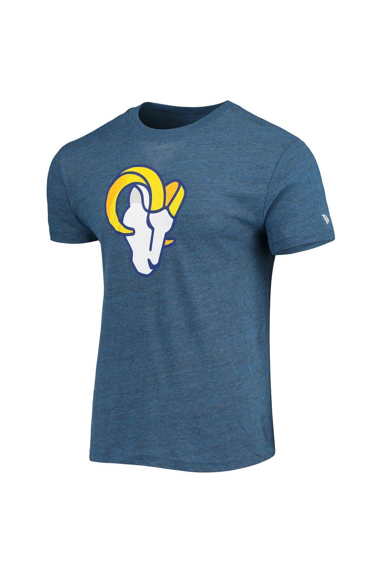 Men's New Era Heathered Royal Los Angeles Rams Alternative Logo Tri-Blend T-Shirt, Alternate, color, Heather Royal