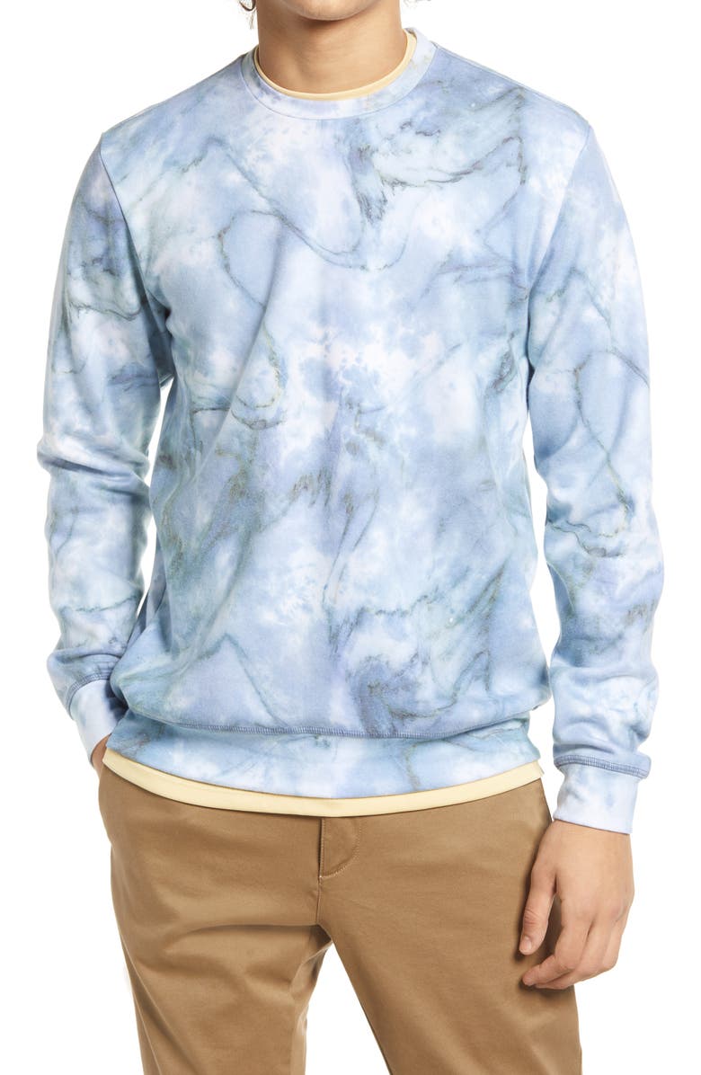 Sol Angeles Granite Marble Crewneck Sweatshirt, Main, color, Granite Marble