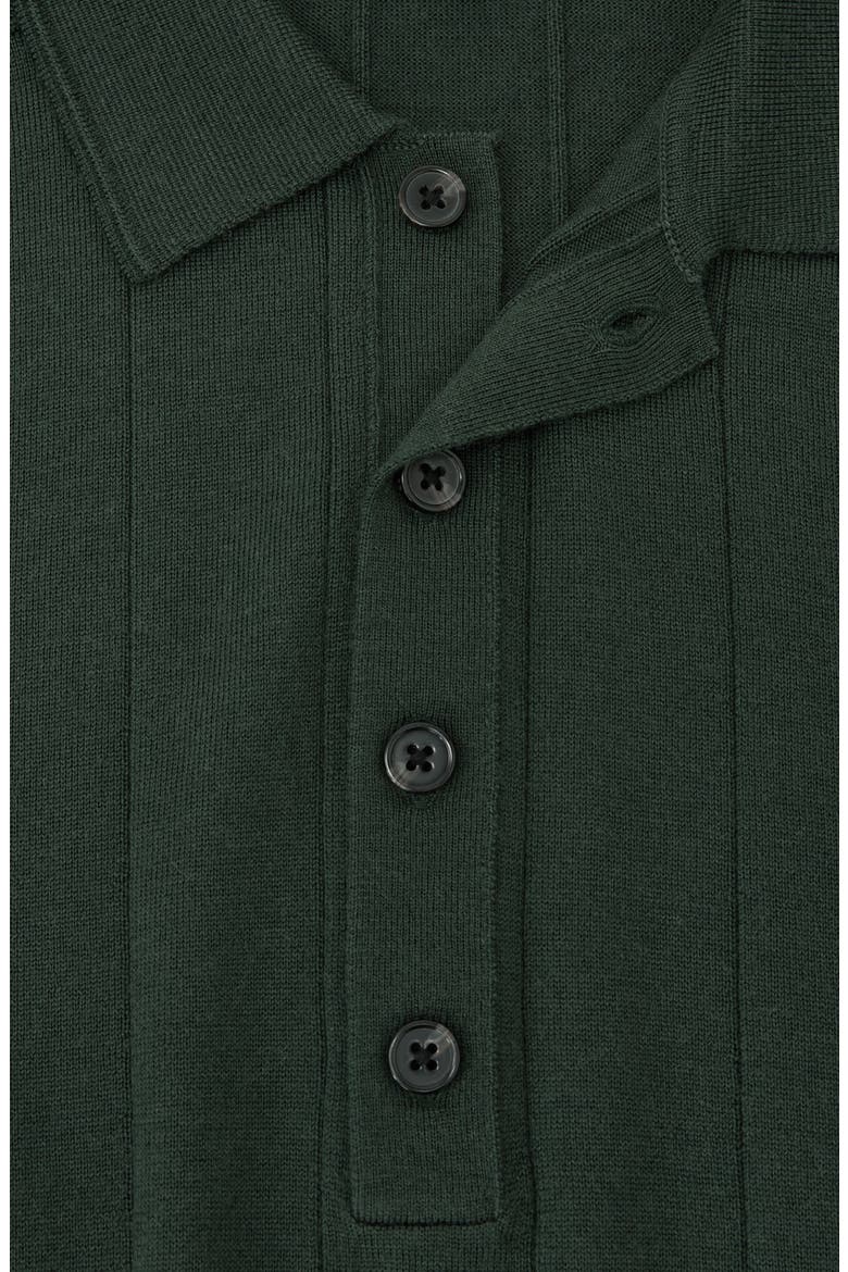 Greyson Long Sleeve Merino Wool Polo, Alternate, color, DARK GREEN