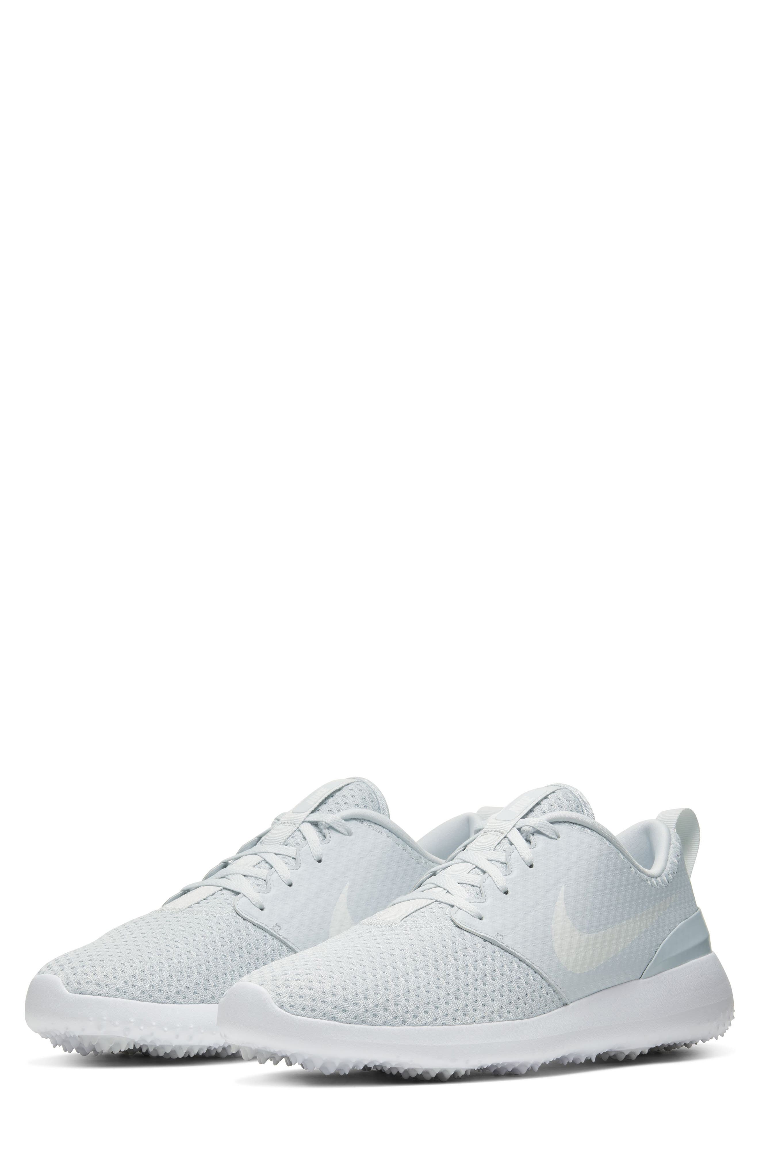 Roshe G Golf Shoe, Main, color, PLATINUM/ WHITE