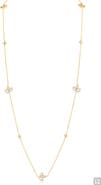 JARDIN Cubic Zirconia Lily Station Chain Necklace (Nordstrom Exclusive)