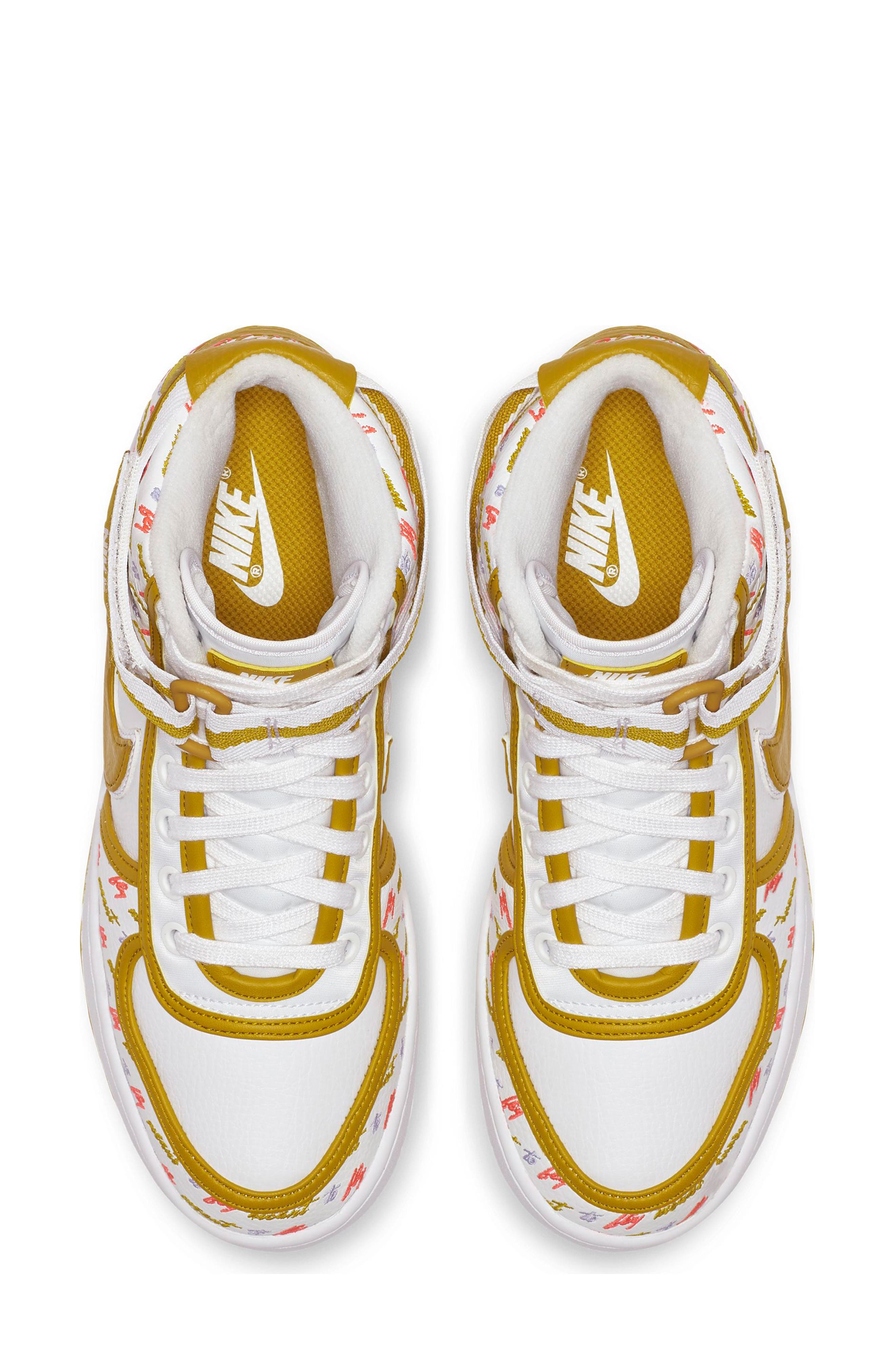 Vandal High Lux Sneaker, Alternate, color, WHITE/ CITRON/ TWILIGHT PULSE