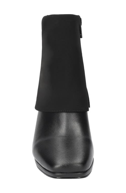 Easy Street Sutton Foldover Cuff Platform Bootie In Black