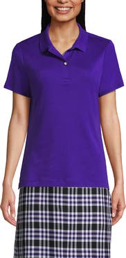 Lands' End School Uniform Short Sleeve Feminine Fit Interlock Polo Shirt