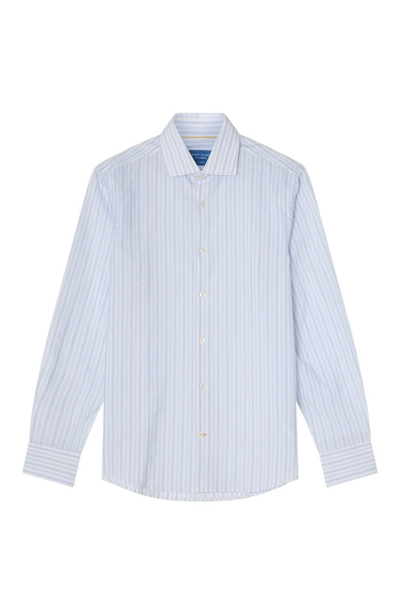 Robert Talbott Reynolds Blue Multi Thin Stripe Cotton Linen Blend Shirt in Contemporary fit, Alternate, color, Blue Multi Thin Stripe
