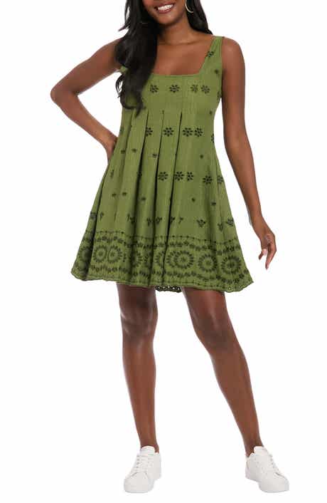 London Times Inverted Release Pleat Trapeze Dress