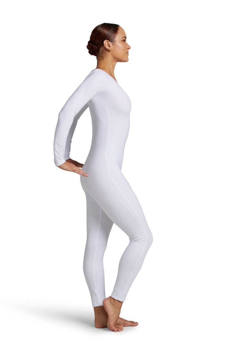 Long Sleeve Unitard, Alternate, color, white