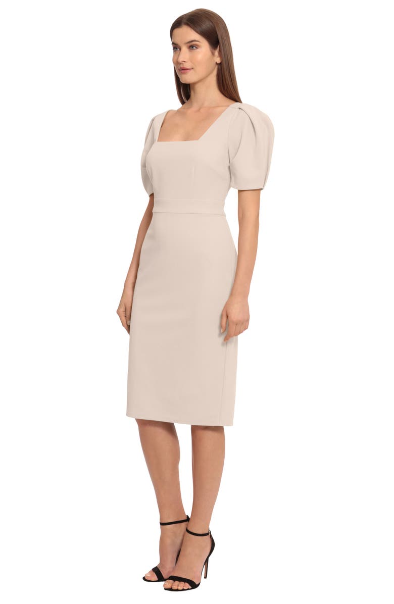 Maggy London Puff Sleeve Midi Sheath Dress, Alternate, color,