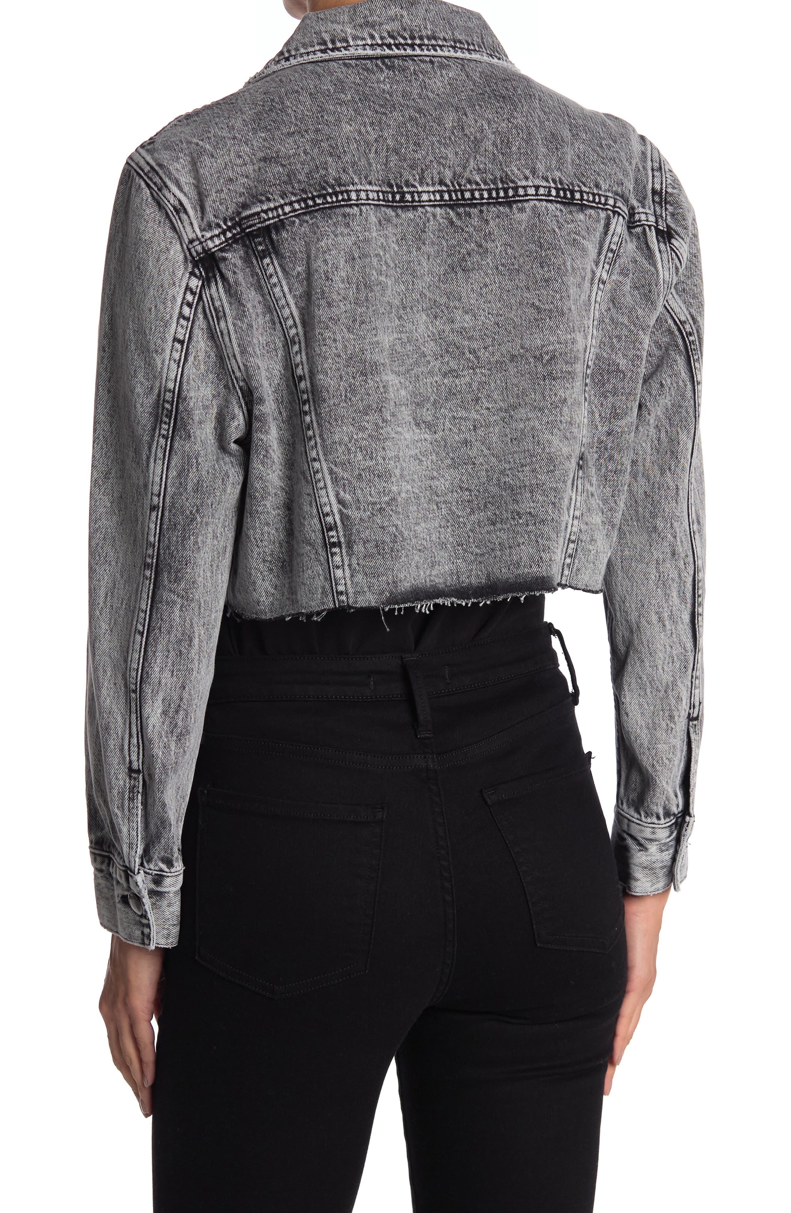 FRAME Ultra Crop Acid Wash Jacket (Women) | Nordstromrack