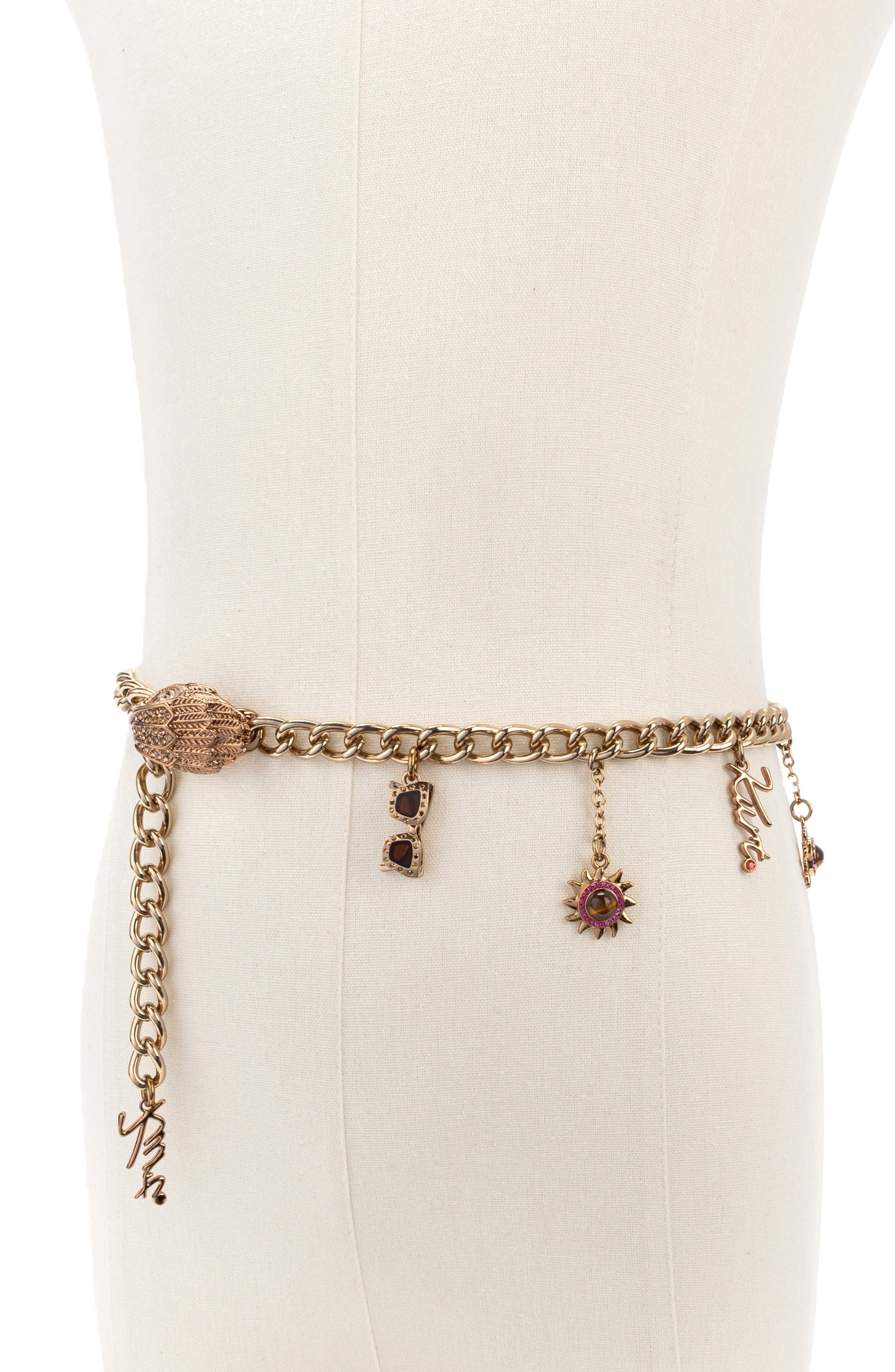 gold chain belt for dress Link in | Size Medium/Large Our iconic Chain Link Belt in Gold Tone Metal makes an instant statement Gold Tone Moon Multi Layered