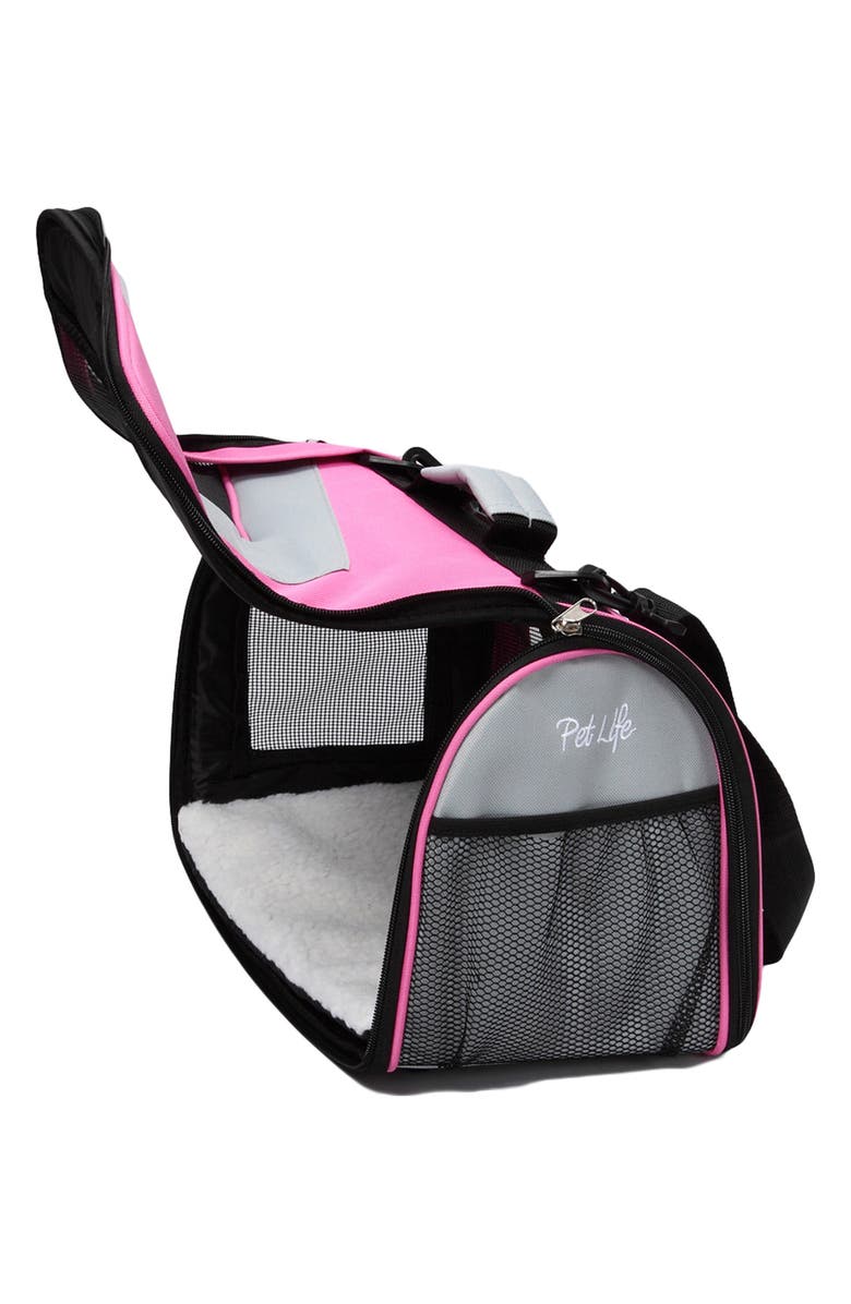PET LIFE Airline Approved Folding Zippered Dog Carrier - Large, Alternate, color, 