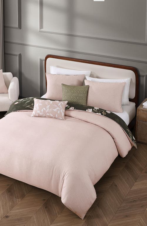 Bebejan Jasmine Flowers 5-piece Reversible Comforter Set In Green