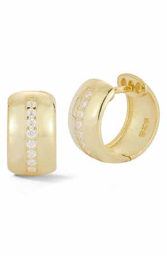 Cubic Zirconia Huggie Hoop Earrings