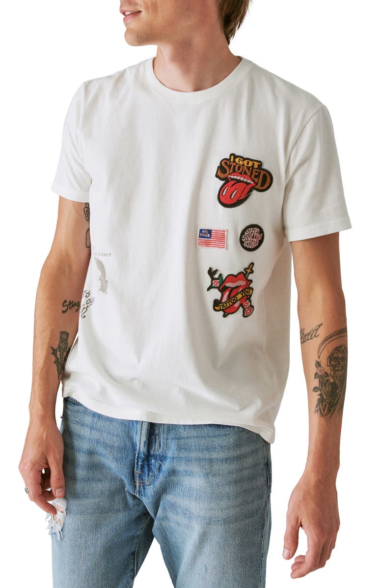 Lucky Brand Rolling Stones Patch T-Shirt, Main, color,