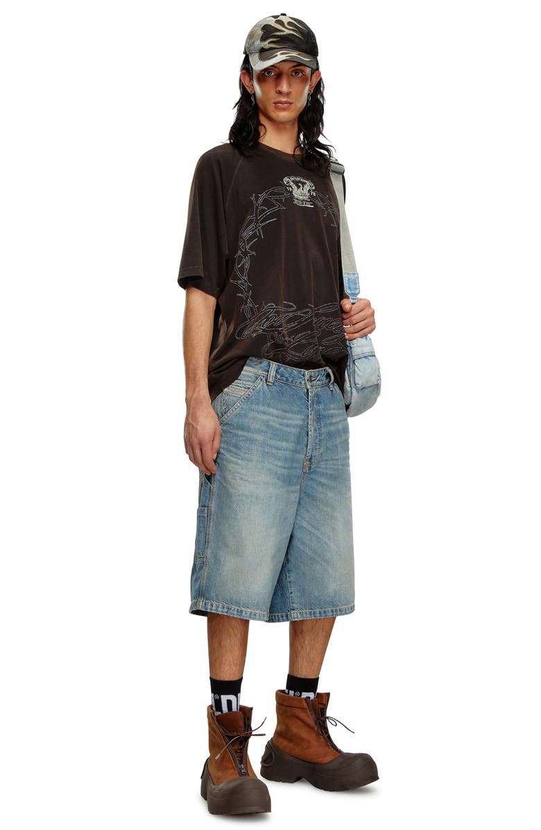 DIESEL<sup>®</sup> D-Livery Relaxed Fit Denim Shorts, Alternate, color, 