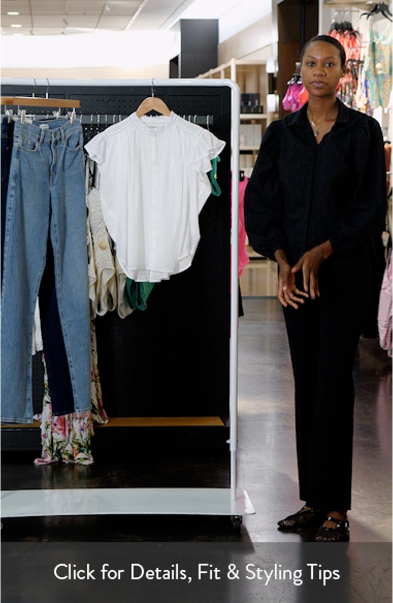 Circle Trim Flutter Sleeve Shirt, sales video thumbnail