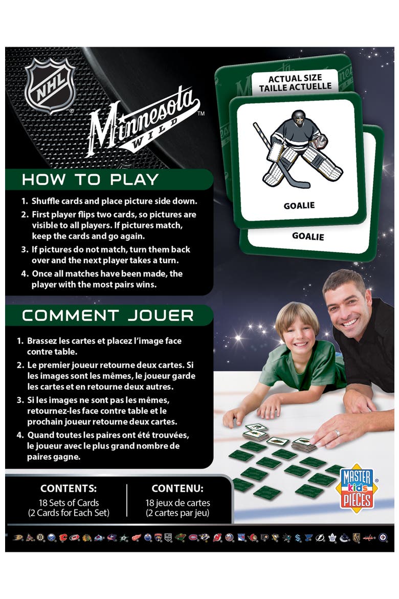 Minnesota Wild Matching Game, Alternate, color, Multicolor