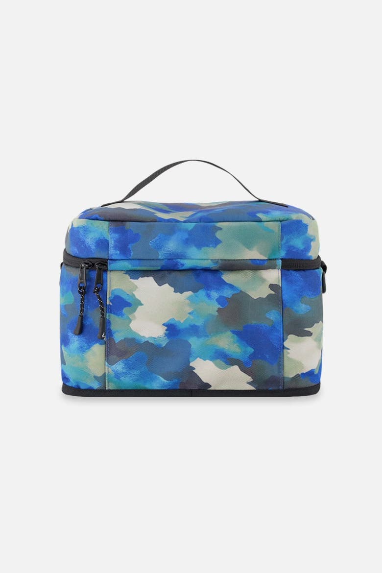 Camouflage Durable Spacious Lunch Box, Alternate, color, Blue and Grey Camouflage