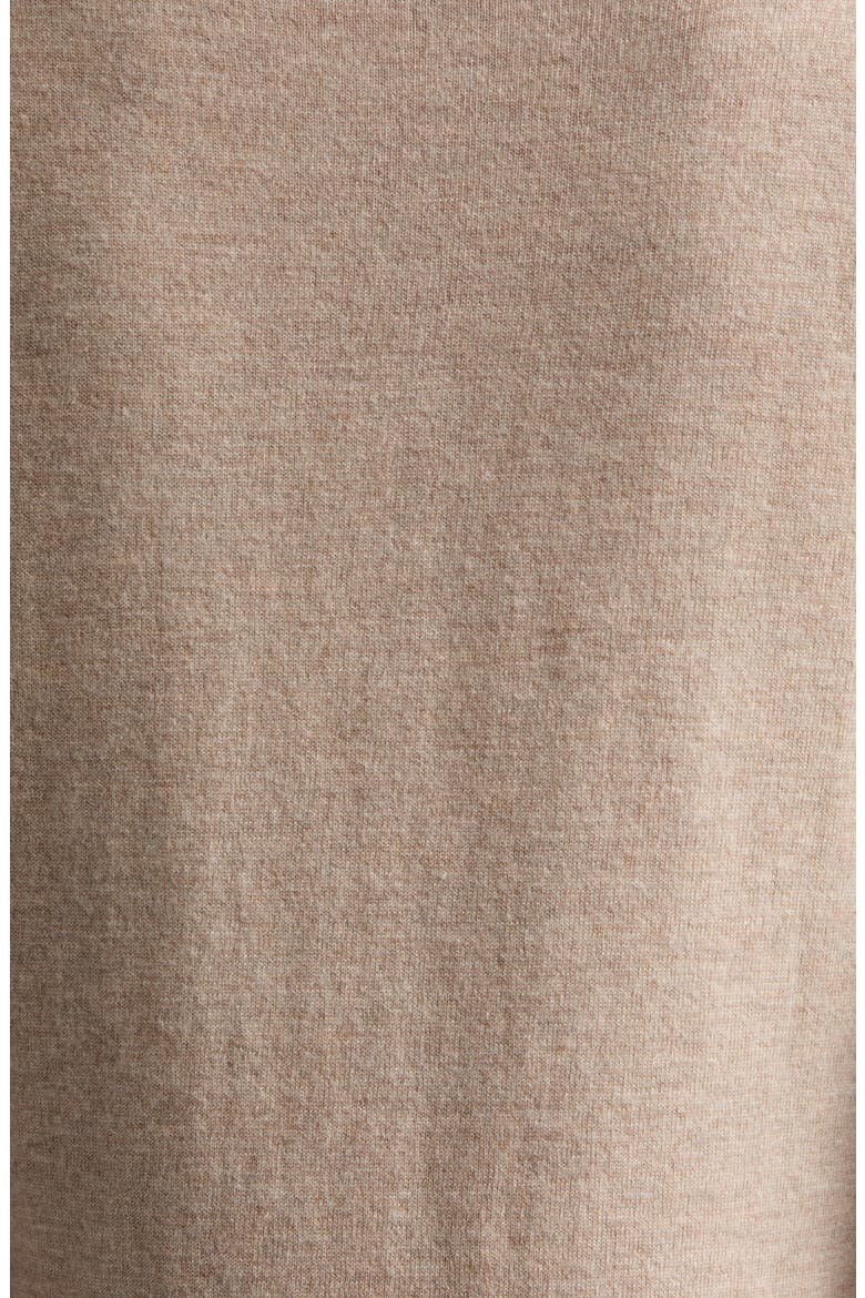 Mock Neck Short Sleeve Sweater, Alternate, color, BEIGE