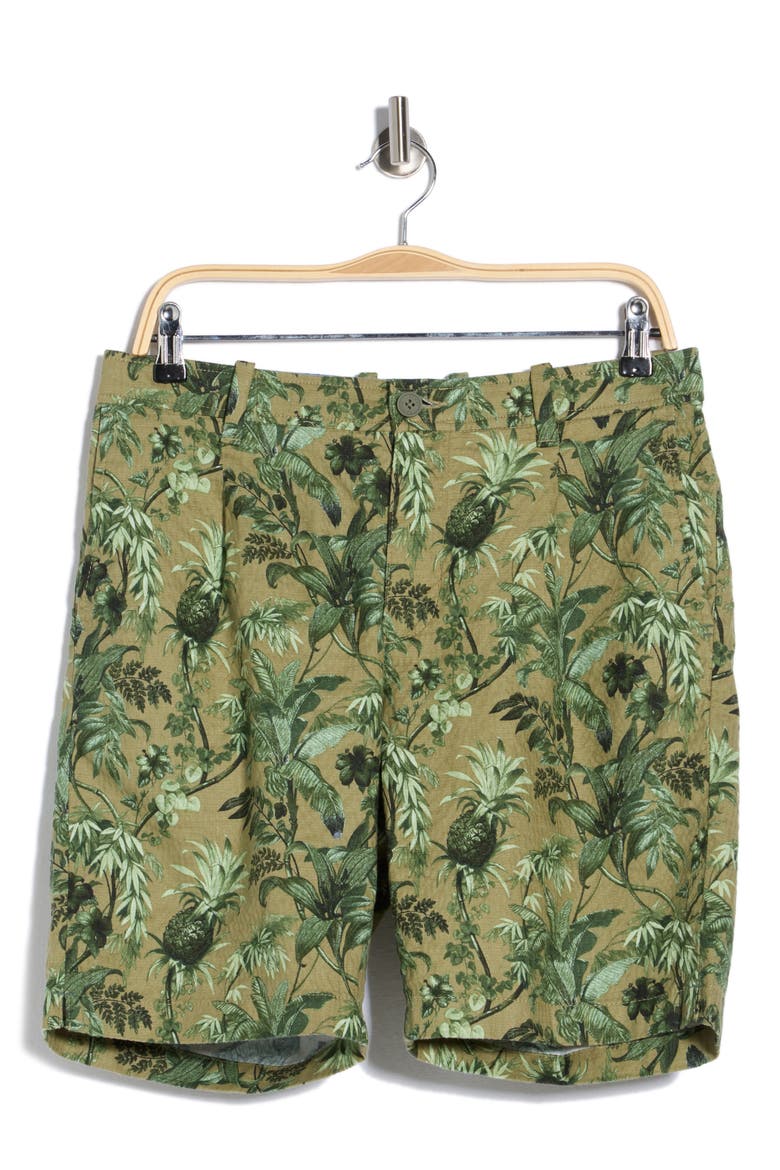 Pima Verde Single Pleat Shorts, Alternate, color, DUSTY THYME