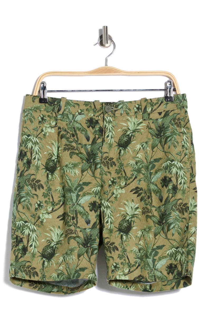 Tommy Bahama Pima Verde Single Pleat Shorts, Main, color, Dusty Thyme